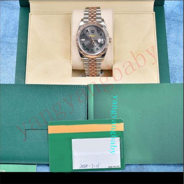 original box watch date-just 41 watch 126331 wimbledon dial with two tone rose gold jubilee japan mechanical (automatic) men wrisrwatch, Slivery;brown
original box watch date-just 41 watch 126331 wimbledon dial with two tone rose gold jubilee japan mechanical (automatic) men wrisrwatch, Slivery;brown