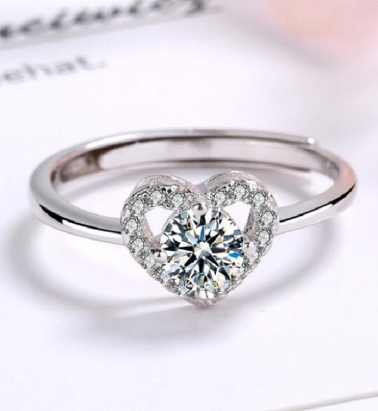 s925 sterling silver 18k gold plated ring feminine temperament love rhinestone ring tanabata valentine's day gift, Slivery;golden
s925 sterling silver 18k gold plated ring feminine temperament love rhinestone ring tanabata valentine's day gift, Slivery;golden