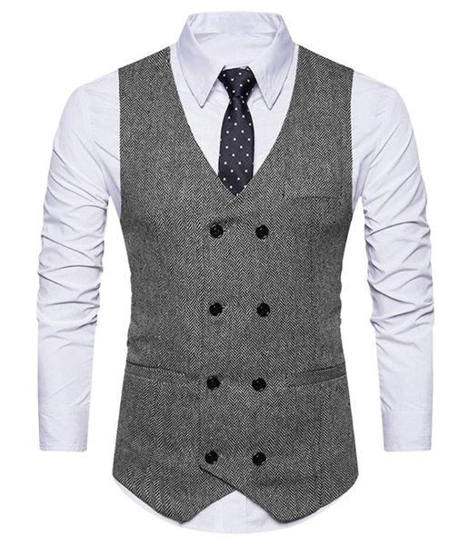 men's vests tweed mens suit vest v neck herringbone slim fit green/black/brown business double-breasted waistcoat groomman for wedding, Black;white
men's vests tweed mens suit vest v neck herringbone slim fit green/black/brown business double-breasted waistcoat groomman for wedding, Black;white