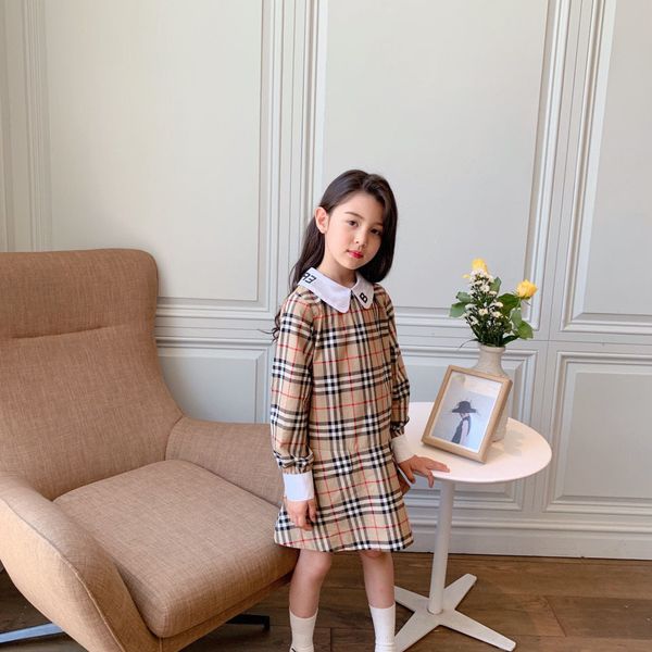 girls designer dress baby girl clothes kids childrens dresses spring autumn long sleeve classic plaid with letter casual dress lapel cotton, Red;yellow
girls designer dress baby girl clothes kids childrens dresses spring autumn long sleeve classic plaid with letter casual dress lapel cotton, Red;yellow