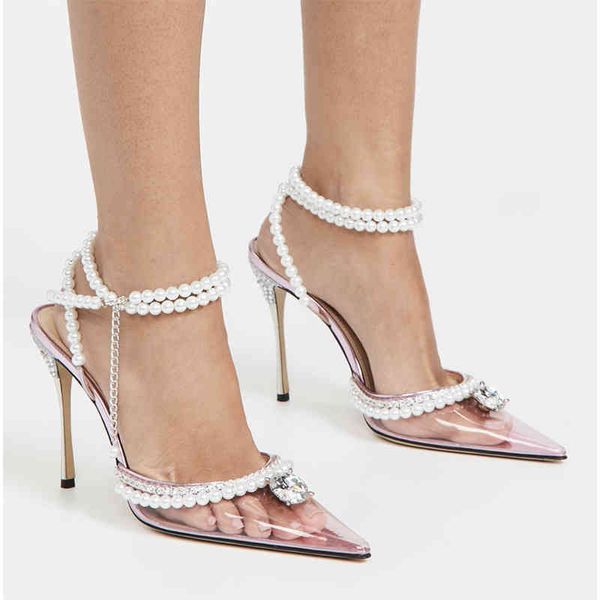 sandals women's summer pvc transparent pointed pearl lace up fashion high heels large shoes, Black
sandals women's summer pvc transparent pointed pearl lace up fashion high heels large shoes, Black