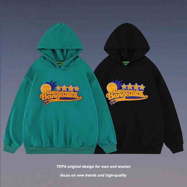 tkpa autumn and winter new american hip hop letter towel embroidered sweater men's hooded high street pullover couple, Black
tkpa autumn and winter new american hip hop letter towel embroidered sweater men's hooded high street pullover couple, Black