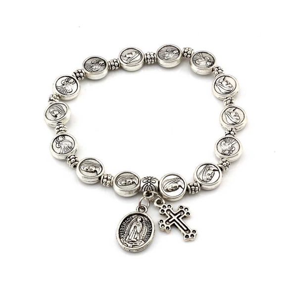12pcs catholic religious alloy bead bracelets for men women christ juses cross virgin mary pendant bangles c-81, Golden;silver
12pcs catholic religious alloy bead bracelets for men women christ juses cross virgin mary pendant bangles c-81, Golden;silver