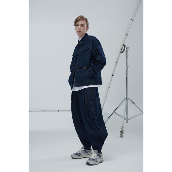 men's pants men's pants reindee lusion 21 asymmetrical pocket denim indigo waist adjustment techwear japanese style, Black
men's pants men's pants reindee lusion 21 asymmetrical pocket denim indigo waist adjustment techwear japanese style, Black