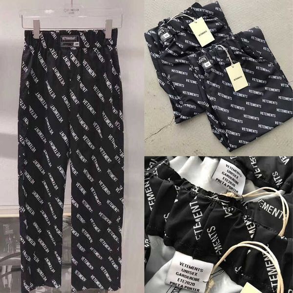 new fashion casual vetements pants men women full printing vetements straight pants vtm trousers tag label, Black
new fashion casual vetements pants men women full printing vetements straight pants vtm trousers tag label, Black