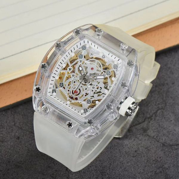 new aaa men watch fully automatic mechanical 8009 movement brand wristwatches rubber strap business sports transparent watch imported crysta, Slivery;brown
new aaa men watch fully automatic mechanical 8009 movement brand wristwatches rubber strap business sports transparent watch imported crysta, Slivery;brown