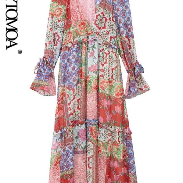 women fashion with tied printed ruffled midi dress vintage long sleeve with lining female dresses vestidos mujer 220526, Black;gray
women fashion with tied printed ruffled midi dress vintage long sleeve with lining female dresses vestidos mujer 220526, Black;gray