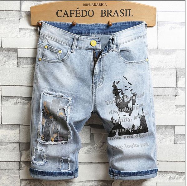men's jeans summer denim shorts non mainstream men's straight loose large size 5-point perforated patch pants mmj27k, Blue
men's jeans summer denim shorts non mainstream men's straight loose large size 5-point perforated patch pants mmj27k, Blue