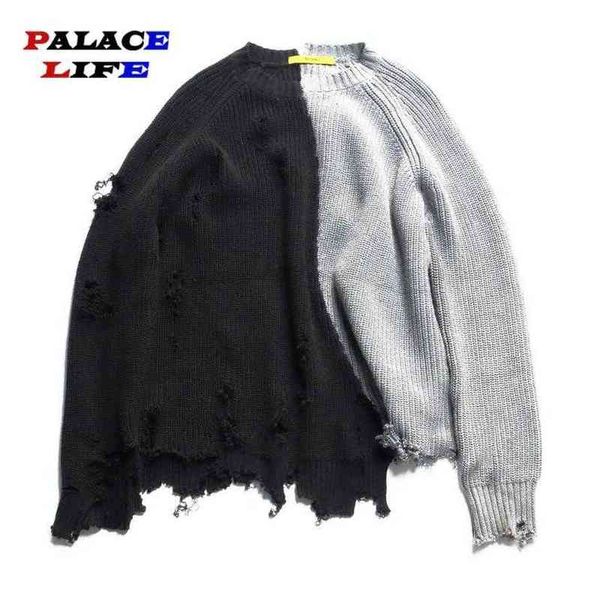 ripped streetwear men hole patchwork knitted sweater harajuku oversize irregular design hip hop cotton pullover sweaters male t220730, White;black
ripped streetwear men hole patchwork knitted sweater harajuku oversize irregular design hip hop cotton pullover sweaters male t220730, White;black