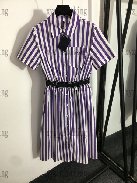 purple color 22ss summer high-end ladies dresses shirts designer short sleeve cotton shirt dress lettering webbing elastic waist stripe colo, Black;gray
purple color 22ss summer high-end ladies dresses shirts designer short sleeve cotton shirt dress lettering webbing elastic waist stripe colo, Black;gray