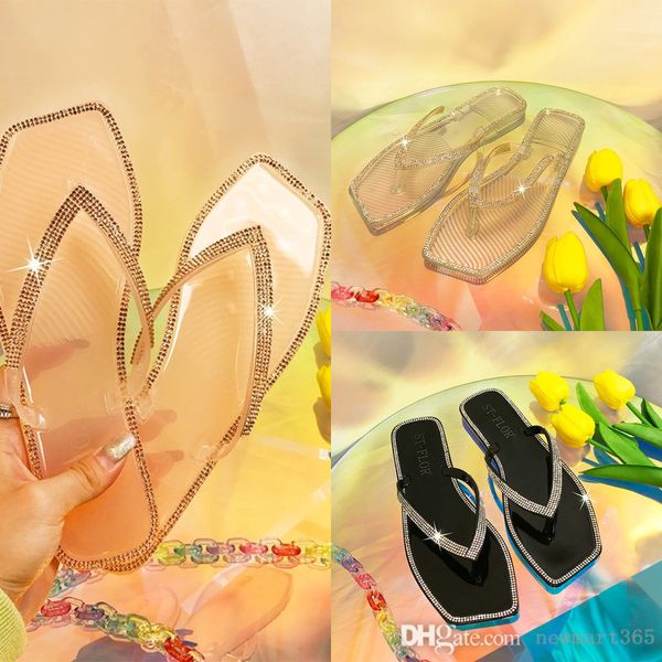 2022 summer flip flops for womens slippers rhinestone square head sandals flat bottom crystal jelly herringbone shoes, Black
2022 summer flip flops for womens slippers rhinestone square head sandals flat bottom crystal jelly herringbone shoes, Black