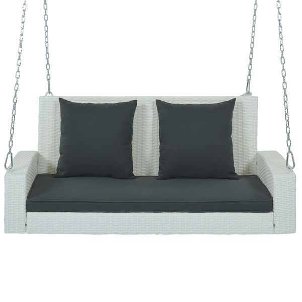 garden sets 2-person wicker hanging porch swing with chains cushion pillow rattan swing bench for backyard pond brown white fashion style
garden sets 2-person wicker hanging porch swing with chains cushion pillow rattan swing bench for backyard pond brown white fashion style