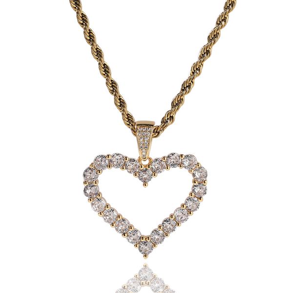 24inch stainless steel hip-hop diamond-studded pendant necklaces simple design hollow love heart chains rope necklaces jewelry, Silver
24inch stainless steel hip-hop diamond-studded pendant necklaces simple design hollow love heart chains rope necklaces jewelry, Silver
