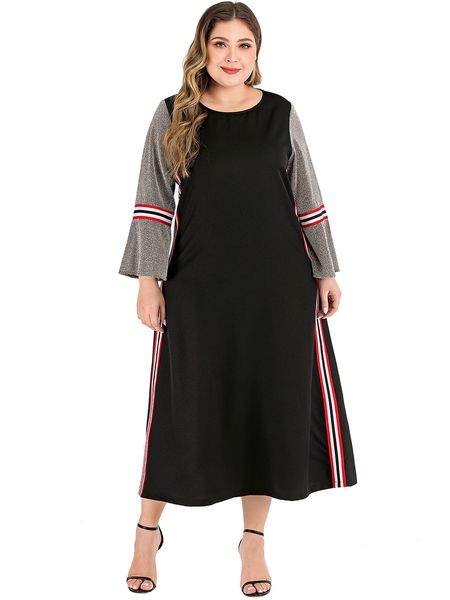 ball dress plus size 2021 round neck long sleeve calf length stitching straight loose slim home solid color pattern casual, Black
ball dress plus size 2021 round neck long sleeve calf length stitching straight loose slim home solid color pattern casual, Black