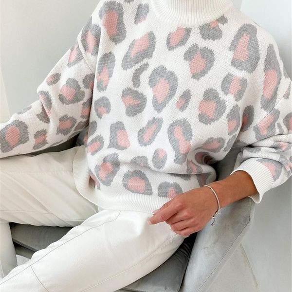winter women's sweater leopard print animal basic white turtleneck oversize jumper vintage warm knitted sweaters for women l220815, White;black
winter women's sweater leopard print animal basic white turtleneck oversize jumper vintage warm knitted sweaters for women l220815, White;black