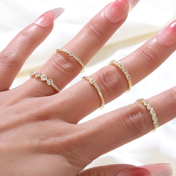simple copper knuckle ring geometric zircon temperament personality open rings for women finger ring bagues femme party jewelry gifts, Silver
simple copper knuckle ring geometric zircon temperament personality open rings for women finger ring bagues femme party jewelry gifts, Silver
