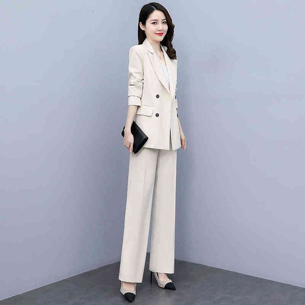 women's two piece pants business suit women's 2022 spring dress, foreign style, age reducing strong wide leg pants, two-piece set, White
women's two piece pants business suit women's 2022 spring dress, foreign style, age reducing strong wide leg pants, two-piece set, White