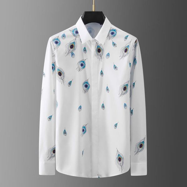 dress peacock feathers digital printing shirts male luxury long sleeve mens fashion slim party aa, White;black
dress peacock feathers digital printing shirts male luxury long sleeve mens fashion slim party aa, White;black