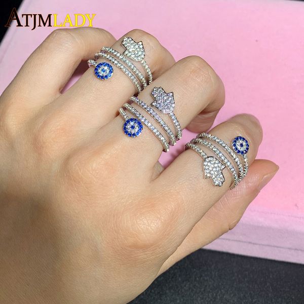 screw twist ring micro pave white blue cubic zirconia 5a cz fatima hamsa hand round eye rings for women jewelry 220716, Slivery;golden
screw twist ring micro pave white blue cubic zirconia 5a cz fatima hamsa hand round eye rings for women jewelry 220716, Slivery;golden