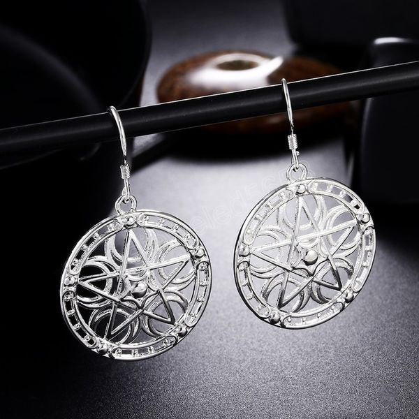 charm 925 stamp silver color fashion carved five-pointed star dangle earrings for women party jewelry gifts
charm 925 stamp silver color fashion carved five-pointed star dangle earrings for women party jewelry gifts