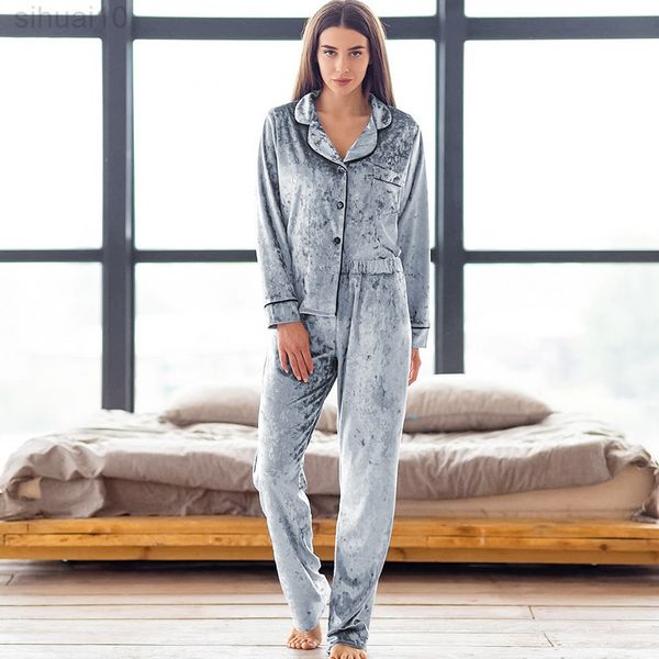 hiloc pocket velvet nightwear turn down collar velvet pyjamas for women nightwear pantsuits winter sets womens outfits warm l220803, Black;red
hiloc pocket velvet nightwear turn down collar velvet pyjamas for women nightwear pantsuits winter sets womens outfits warm l220803, Black;red