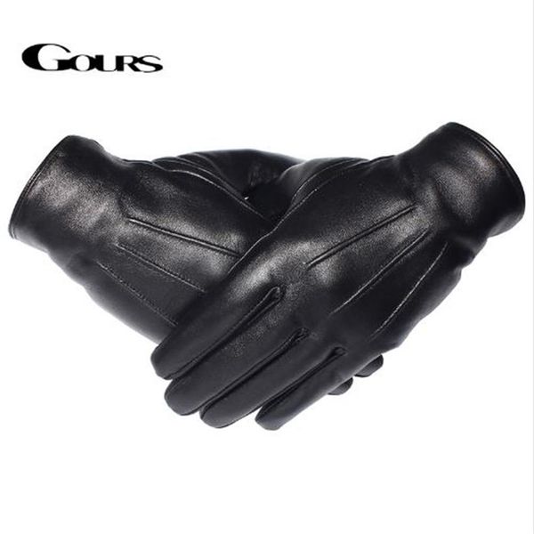 gours men' genuine leather gloves real sheepskin black touch screen gloves button fashion brand winter warm mittens new gsm03087, Blue;gray
gours men' genuine leather gloves real sheepskin black touch screen gloves button fashion brand winter warm mittens new gsm03087, Blue;gray