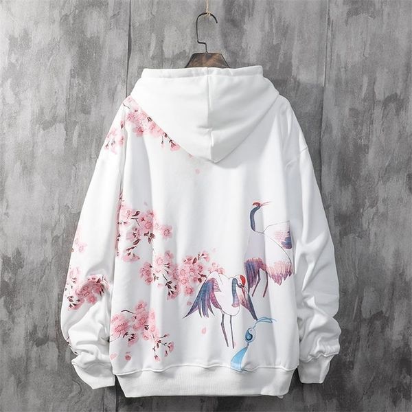 chinese style couple hooded men's autumn thin loose national trend cherry blossom pink crane casual men 220325, Black
chinese style couple hooded men's autumn thin loose national trend cherry blossom pink crane casual men 220325, Black