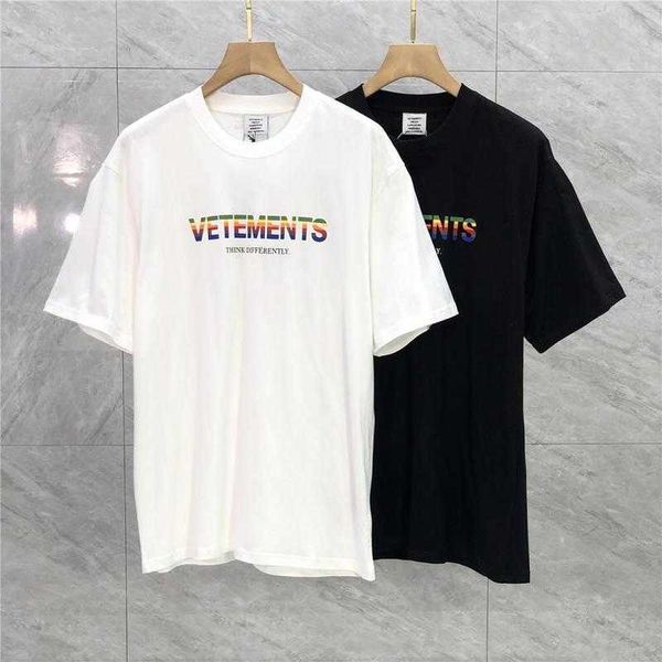 22ss colorful letter print vetements t shirt men women eu size 100% cotton vetements tees fashion summer mon compte, White;black
22ss colorful letter print vetements t shirt men women eu size 100% cotton vetements tees fashion summer mon compte, White;black