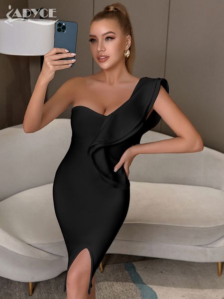 adyce summer one shoulder women bandage dress celebrity evening party ruffles midi black bodycon club 220520, Black;gray
adyce summer one shoulder women bandage dress celebrity evening party ruffles midi black bodycon club 220520, Black;gray