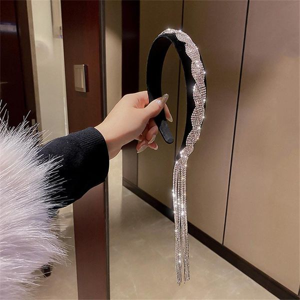 hair clips & barrettes korea style long tassel asymmetry rhinestone headband for women black velvet hairclip wedding accessories jewel, Golden;silver
hair clips & barrettes korea style long tassel asymmetry rhinestone headband for women black velvet hairclip wedding accessories jewel, Golden;silver
