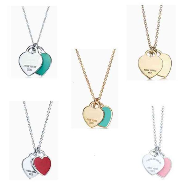 1:1 ttff 925 sterling silver double heart chain jewelry original design lighting craft
1:1 ttff 925 sterling silver double heart chain jewelry original design lighting craft