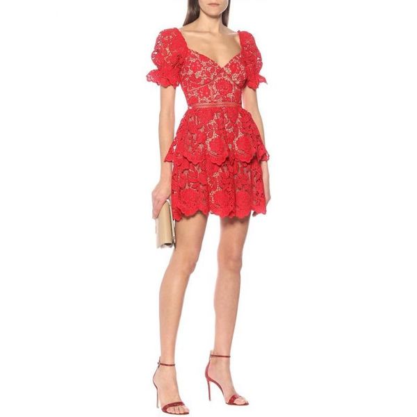 casual dresses 2022 spring puff sleeve high waist slim backless party dress self portrait mini club lace runway, Black;gray
casual dresses 2022 spring puff sleeve high waist slim backless party dress self portrait mini club lace runway, Black;gray