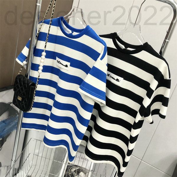 women's t-shirt designer sharp goods high-end net red spring summer stripe loose round neck fashion short sleeve t-shirt for women 795p, White
women's t-shirt designer sharp goods high-end net red spring summer stripe loose round neck fashion short sleeve t-shirt for women 795p, White