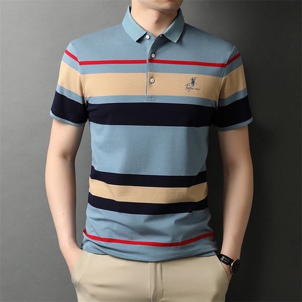 men's polo shirts brand quality 95% cotton embroidery golf shirt male business fashion stripes summer short sleeve clothing 220408, White;black
men's polo shirts brand quality 95% cotton embroidery golf shirt male business fashion stripes summer short sleeve clothing 220408, White;black