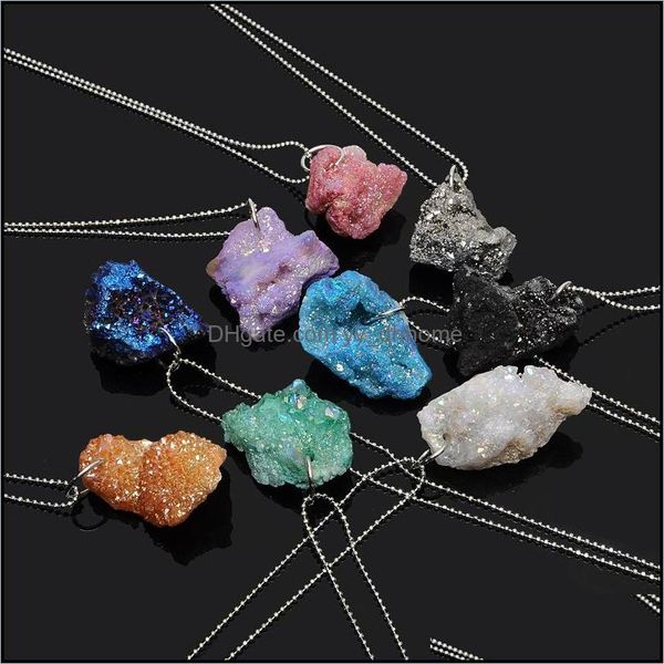 pendant necklaces pendants jewelry irregar natural stone quartz crystal necklace drusy druzy sier color chain statement for women drop del, Silver
pendant necklaces pendants jewelry irregar natural stone quartz crystal necklace drusy druzy sier color chain statement for women drop del, Silver