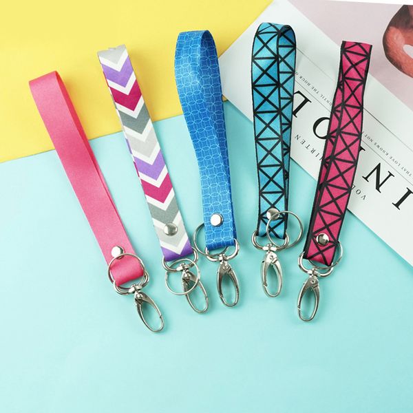 wristlet keychain short strap lanyard for keys sublimation printing polyester ribbon wrist key holder for women men, Silver
wristlet keychain short strap lanyard for keys sublimation printing polyester ribbon wrist key holder for women men, Silver