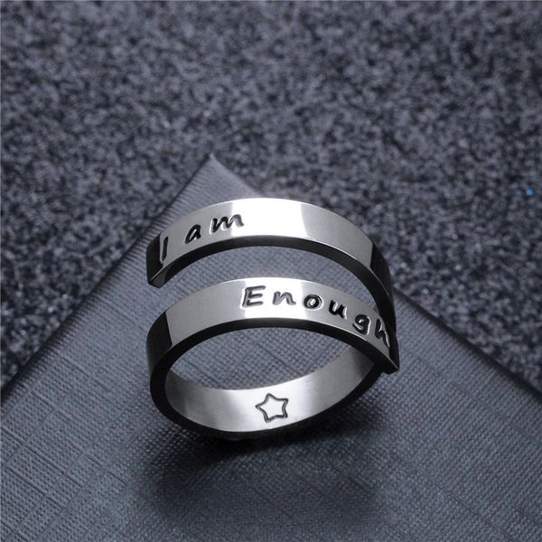 fashion ring jewelry inspiration gift for women "i am enough" classic engraved s spiral wrap twist adjustable 220716, Slivery;golden
fashion ring jewelry inspiration gift for women "i am enough" classic engraved s spiral wrap twist adjustable 220716, Slivery;golden