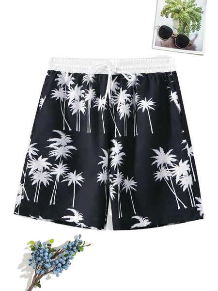 men random coconut tree print drawstring shorts k8eb#, White;black
men random coconut tree print drawstring shorts k8eb#, White;black