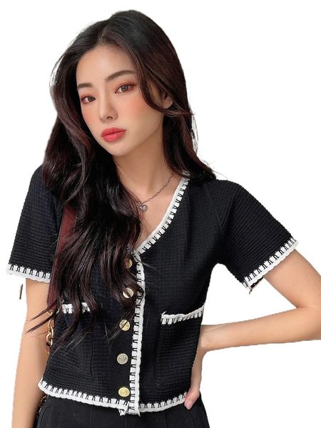 dazy contrast trim pocket patched tee g7fa#, White
dazy contrast trim pocket patched tee g7fa#, White