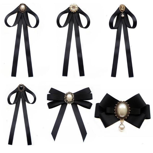 imitation pearl ribbon brooches pin bow tie vintage pre-tied collar jewelry bowknot shirt necktie clip for women girls, Black;gray
imitation pearl ribbon brooches pin bow tie vintage pre-tied collar jewelry bowknot shirt necktie clip for women girls, Black;gray
