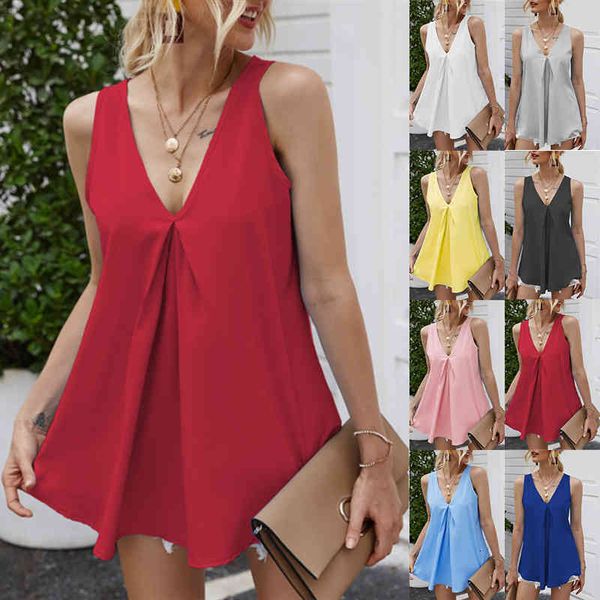 women's tanks camis 2022 summer solid v-neck loose pleated chiffon vest pwg4, White
women's tanks camis 2022 summer solid v-neck loose pleated chiffon vest pwg4, White