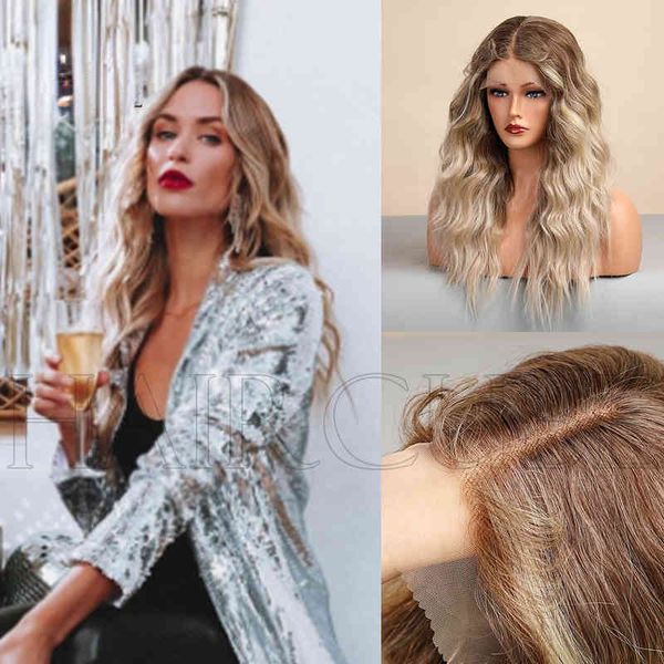 nxy wigs wind brown gold color highlights gradient small t center split wavy curly wig female lace wigs220530, Black
nxy wigs wind brown gold color highlights gradient small t center split wavy curly wig female lace wigs220530, Black