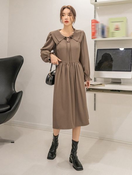 dazy shirred cuff tie front statement collar dress x2ja#, Black;gray
dazy shirred cuff tie front statement collar dress x2ja#, Black;gray