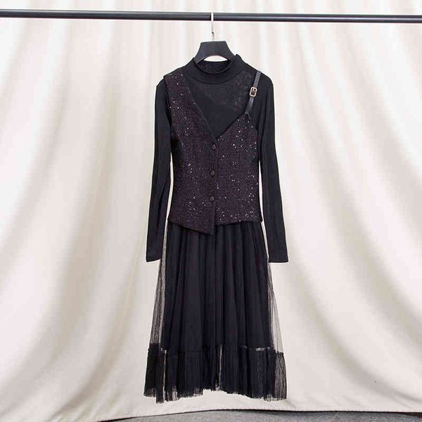 casual dresses cool style high sense irregular knitting mesh splicing tweed sling onepiece dress women's middle and long skirt, Black;gray
casual dresses cool style high sense irregular knitting mesh splicing tweed sling onepiece dress women's middle and long skirt, Black;gray