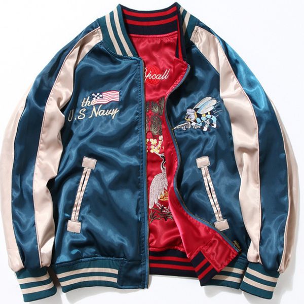 men's jackets autumn and winter fashion embroiderys coat small bee embroidery double-sided coat loose baseball jacket uniform large out, Black;brown
men's jackets autumn and winter fashion embroiderys coat small bee embroidery double-sided coat loose baseball jacket uniform large out, Black;brown