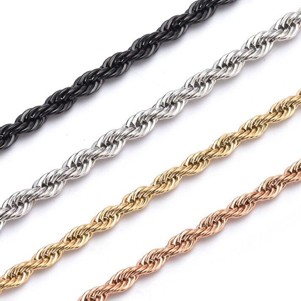 gold plated twist chain women men stainless steel necklace 3 colors available fashion luxury designer jewelry necklaces choker 2 3 4 5 6mm, Silver
gold plated twist chain women men stainless steel necklace 3 colors available fashion luxury designer jewelry necklaces choker 2 3 4 5 6mm, Silver
