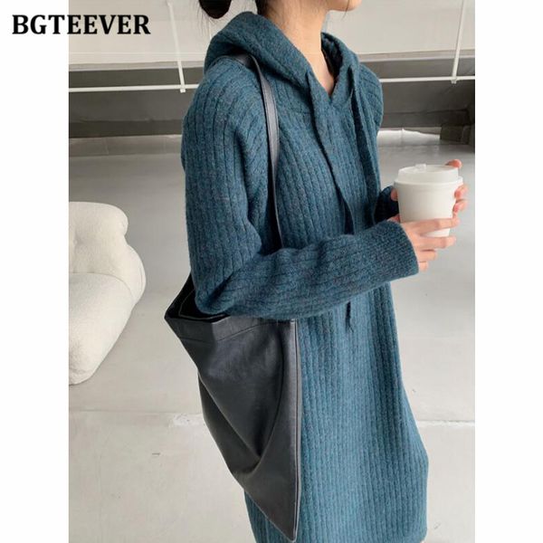 bgteever autumn winter hooded loose women knitted dress casual long sleeve straight female sweater dresses vestidos 2021, Black;gray
bgteever autumn winter hooded loose women knitted dress casual long sleeve straight female sweater dresses vestidos 2021, Black;gray
