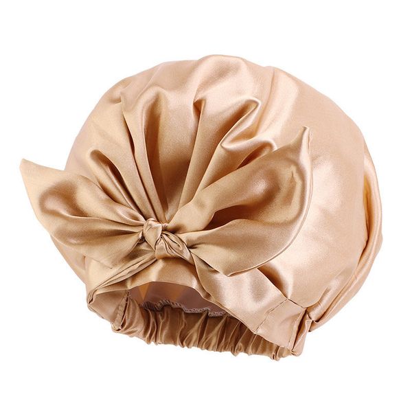solid color satin waterproof knot bath hats for women girl double layer elastic caps bonnet hair care fashion accessories, Blue;gray
solid color satin waterproof knot bath hats for women girl double layer elastic caps bonnet hair care fashion accessories, Blue;gray