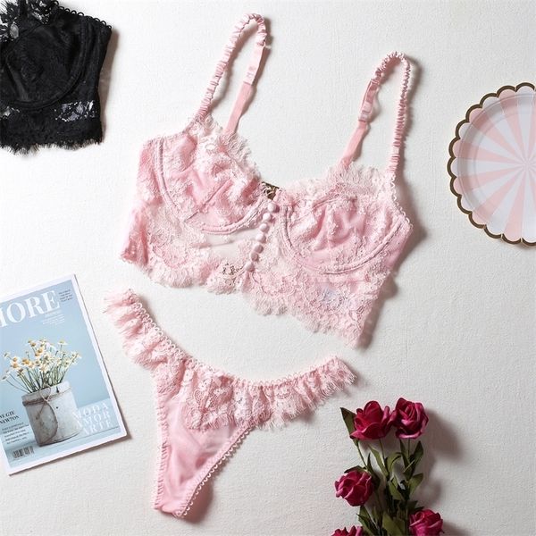 large size lingerie set women's underwear sets eyelash brassiere lace lingerie set lace bralette bra and panty pink panties 220513, Red;black
large size lingerie set women's underwear sets eyelash brassiere lace lingerie set lace bralette bra and panty pink panties 220513, Red;black