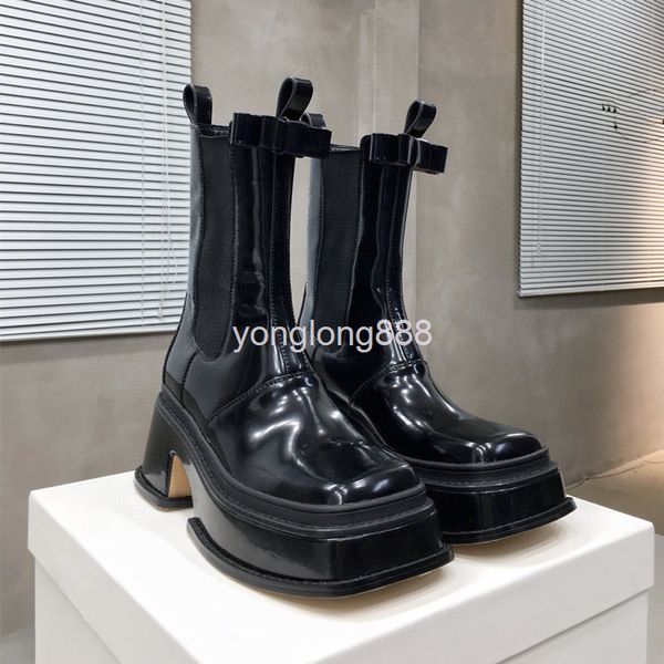 boots high end quality martin boots women's autumn and winter bow thick bottom increased small chelsea medium, Black
boots high end quality martin boots women's autumn and winter bow thick bottom increased small chelsea medium, Black